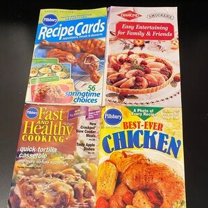 Four Pillsbury Vintage cookbook magazines